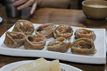 Authentic Korean Cuisine: Steamed Mandu Dumplings