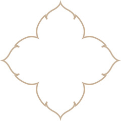 Minimal beige flower isolated on a transparent background.