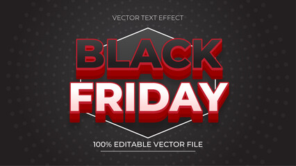 Obraz premium Black Friday super sales 3d editable text effect design