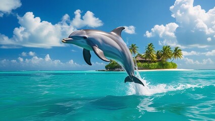 dolphin jumping out of water