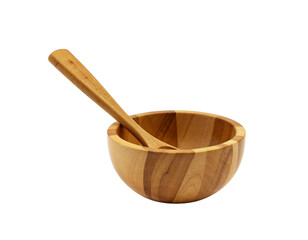 wooden bowl and spoon