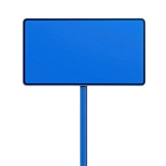 A blue blank signboard