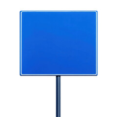 A blue blank signboard