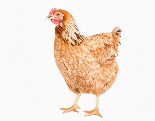 Fototapeta premium brown chicken hen isolated on transparent white background. cut out