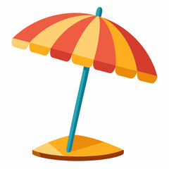 Obraz premium beach umbrella isolated on white