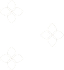 Elegant repeating beige floral pattern with symmetrical motifs on a transparent background, perfect for decorative cultural motifs.