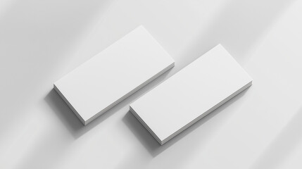 mockup display business white card realistic on white background
