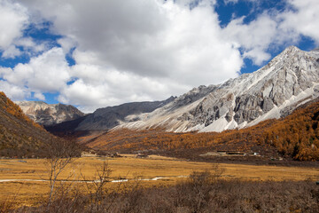 mountain landscape in autumn in Western Sichuan of China