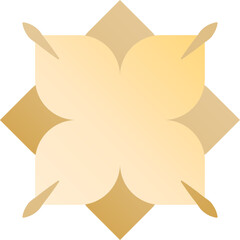 Golden floral mandala with soft symmetrical design.