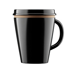 black coffee cup isolated on white