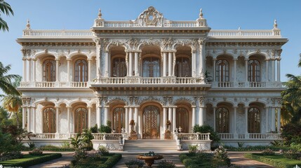 Obraz premium Elegant, classic mansion facade