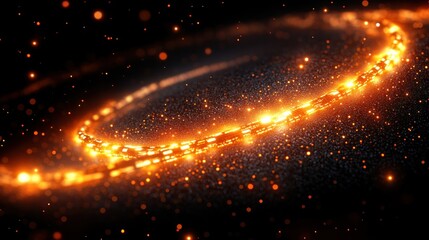 Obraz premium Fiery ring of light in space