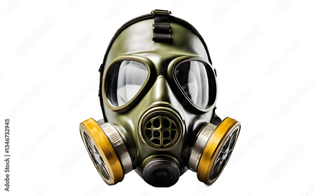 Poster Gas mask isolated on a empty plain background