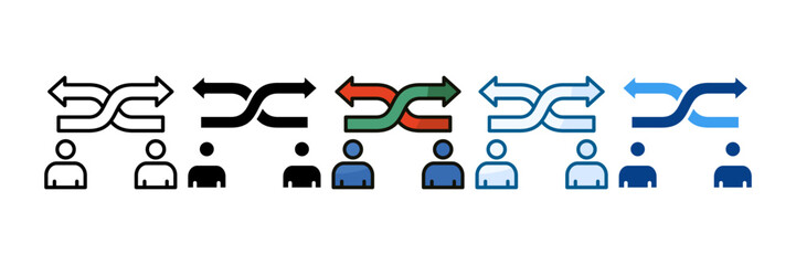 Flexibility Icon Set Multiple Style Collection