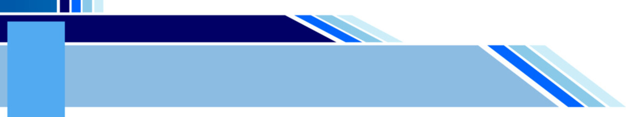 Futuristic blue tech banner with geometric shapes.