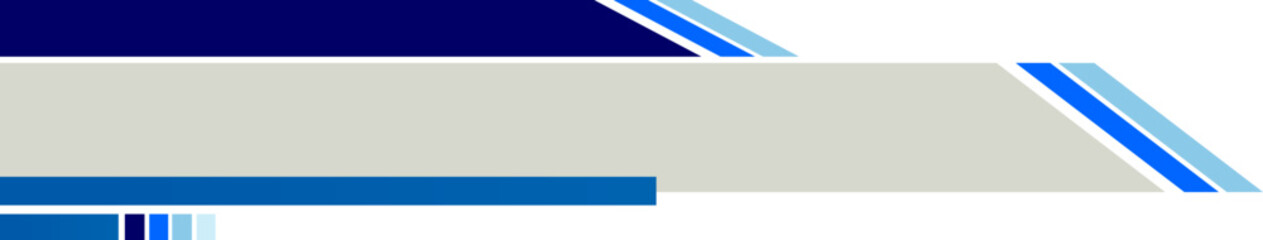 Futuristic blue tech banner with geometric shapes.