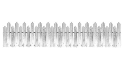 wooden fence isolated on transparent background.