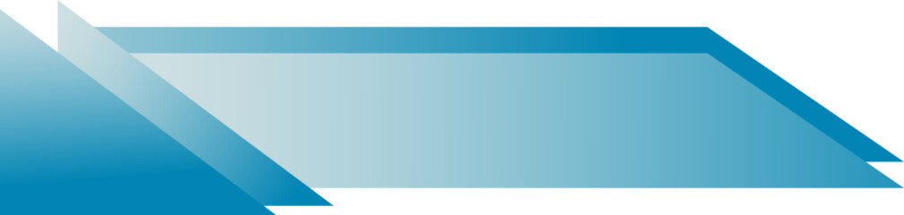 Futuristic blue tech banner with geometric shapes.