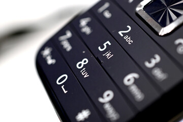 Obraz premium simple mobile phone buttons, close up view
