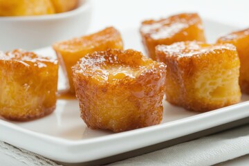 Canel (France) A close-up of several small canelwith their caramelized crusts