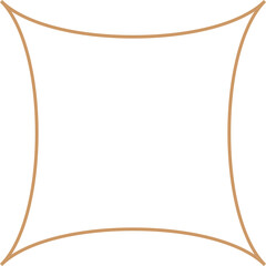 Minimalist aesthetic linear frame