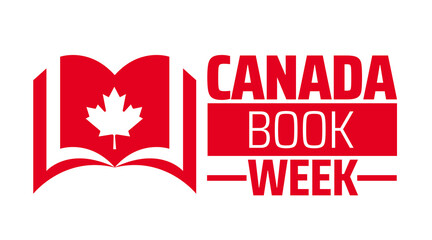 Canada Book Week background banner or poster design template. observed every year in  April. Holiday concept. Use to any Template, card, poster, placard, template.