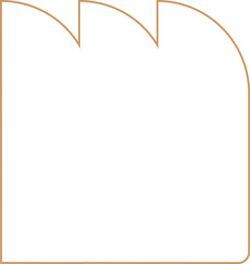 Minimalist aesthetic linear frame