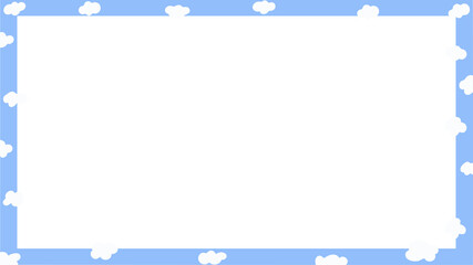 Blue Frame with Clouds