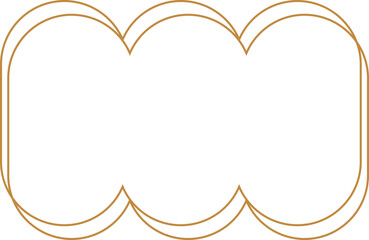 Minimalist aesthetic linear frame