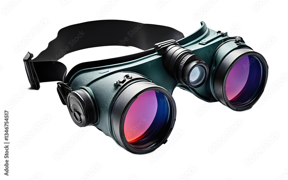 Poster night vision goggles isolated on a empty plain background