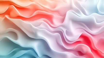 Fototapeta premium Abstract gradient background with white to soft lavender, teal and coral, featuring a smooth blend, ideal for modern and elegant designs.