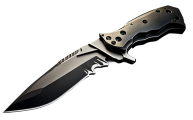 Tactical combat knife isolated on a empty plain background