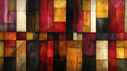 Fototapeta premium Geometric Abstract in Rich Colors
