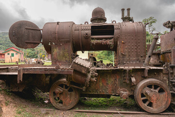An abandoned British trainstation, in Santo Andre SP Brazil.