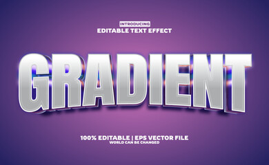New Gradient editable text effect in modern trend style