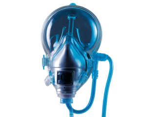 Isolated anesthesia mask with oxygen tube for medical assistance use