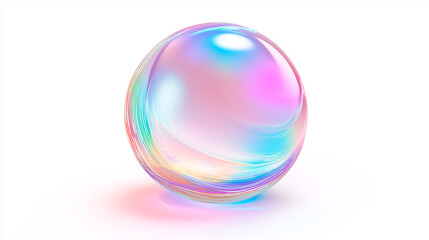 Cute inflated bubble isolated background