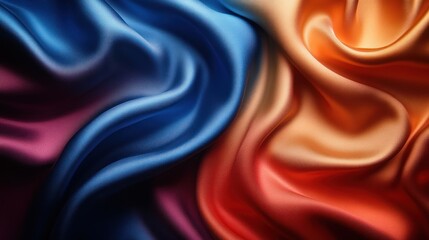 Fototapeta premium Abstract colorful silk fabric texture background. (2)