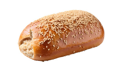 Freshly Baked Sesame Seed Bread with Fluffy Filling Inside