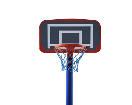 Isolated kid-friendly basketball hoop against a clean and minimalist look