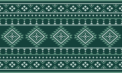 Aztec Navajo tribal Native American geometric seamless pattern. Colorful ethnic design for fabric, textile, blanket, rug, carpet, and fashion.