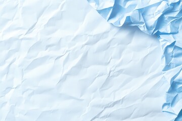 Obraz premium Crumpled and Creased Light Blue Paper Texture Background