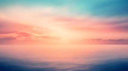 Obraz premium Soft gradient ocean sunset wallpaper background tranquil seascape serene environment aesthetic viewpoint