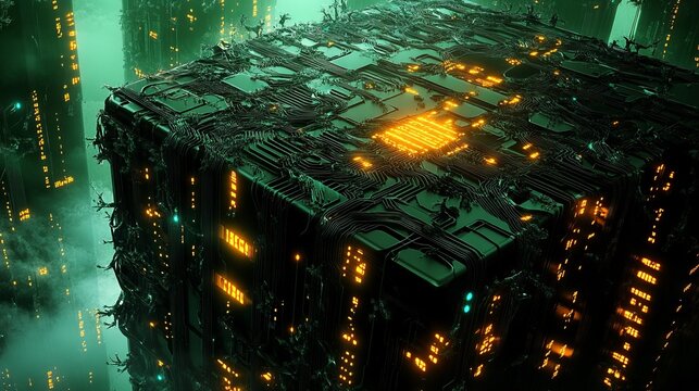 Generic Sleek Network View Tower Virus Circuits Creeping