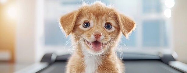 Petfluencer pet idol A cheerful puppy with bright eyes, showcasing pure joy and playfulness, perfect for pet lovers and animal enthusiasts.