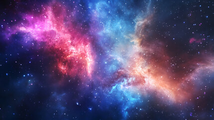 Surreal space nebula with intergalactic lights wallpaper cosmic background digital art universe outer space