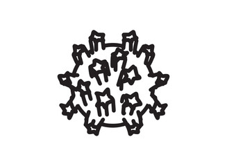 Set of an Bacteria and Virus Illustration