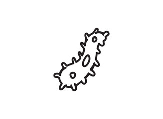 Set of an Bacteria and Virus Illustration