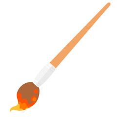 orange paint brush