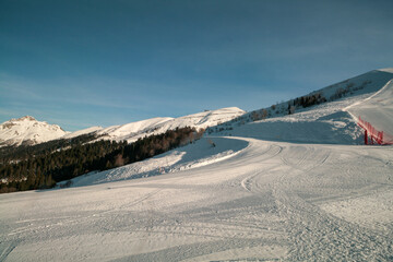 Trails of the Rosa Khutor ski resort, Sochi, Russia.